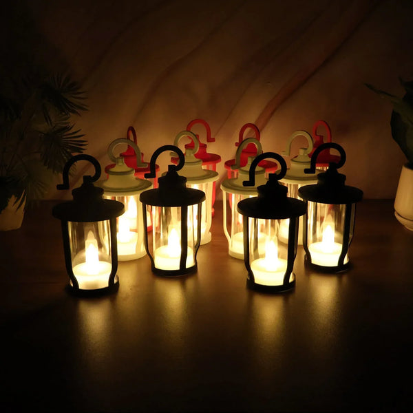 Decorative Lantern Shaped Flameless LED Candles (12 Pc) - justgrabit.in | Just Grab It