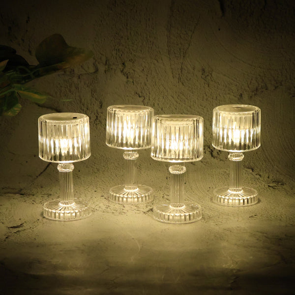 Set of 4 LED Crystal - Effect Table Lamps - justgrabit.in | Just Grab It