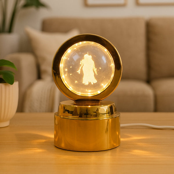 Radhe Krishna Crystal Ball Night Light – 1 Pc - justgrabit.in | Just Grab It