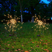 Solar Powered Warm White Starburst Firework Garden Light Set (2 Pc / 120 LED) - justgrabit.in | Just Grab It
