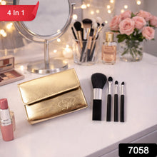 4 in 1 Professional Makeup Brush Set with Premium Storage Pouch (1 Pc) - justgrabit.in | Just Grab It