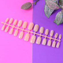 Elegant Nude Glossy Artificial Nail Tips fake nails (24 Pc Set) - justgrabit.in | Just Grab It