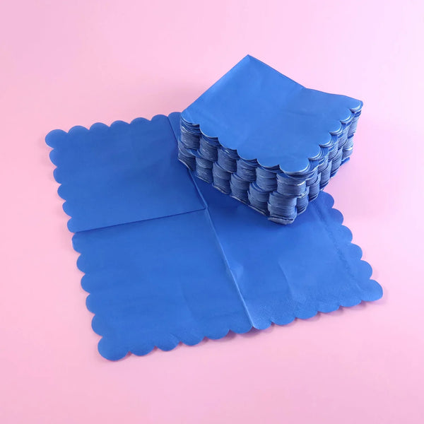 Royal Scalloped Disposable Paper Napkins (23 x 23 Cm / Approx 120 Pc) - justgrabit.in | Just Grab It