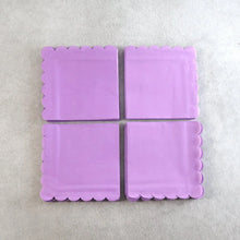 Lilac Scalloped Disposable Paper Napkin (23 x 23 cm / 120 Pc) - justgrabit.in | Just Grab It
