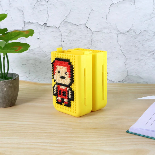DIY Pixel Art Pen Stand with Building Block Set - Justgrabit Inc.