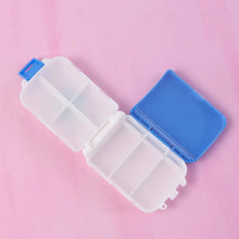 Portable Blue Dual - Sided Pill Organizer Box (1 Pc) - justgrabit.in | Just Grab It