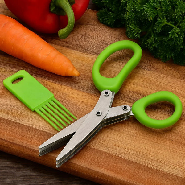 Premium 3 - Blade Multipurpose Kitchen Scissors with Cleaning Comb - justgrabit.in | Just Grab It