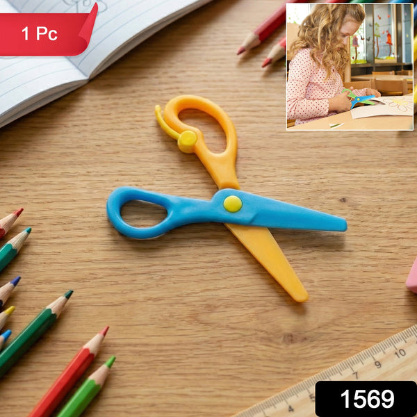 Child - Safe Plastic Safety Scissors for Kids (1 Pc) - justgrabit.in | Just Grab It