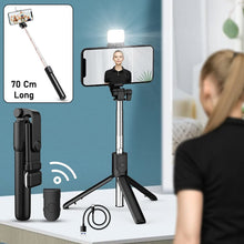 3 in 1 Wired Selfie Stick with Extendable Handle (70 Cm Long) - justgrabit.in | Just Grab It