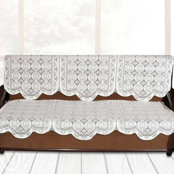 Lace - Design Sofa Protector Runner - (1 Pc / 132x28 Inch) - justgrabit.in | Just Grab It