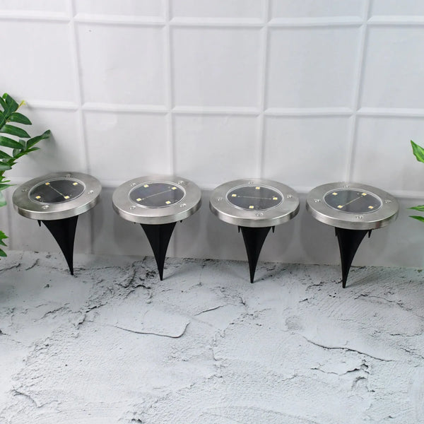 Solar Powered LED Garden Lights (4 Pc) - justgrabit.in | Just Grab It