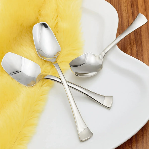 Stainless Steel Ice - Cream Spoon - (3 Pc / Set) - justgrabit.in | Just Grab It