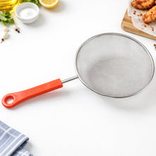 B - Grade Big Size Fine Mesh Kitchen Strainer with Strong Handle Grip (1 Pc) - justgrabit.in | Just Grab It