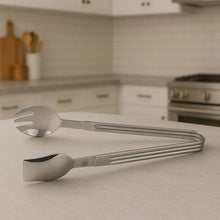 Stainless Steel Multipurpose Serving Tong – 2 - in - 1 Pasta & Salad Tong (1 Pc) - Justgrabit Inc.