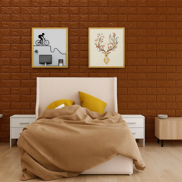 Wallpaper 3D Foam Wallpaper Sticker Panels (76 x 70 Cm / 1 Pc) - justgrabit.in | Just Grab It