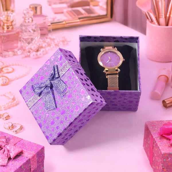 Elegant Ladies Wrist Watch with Stylish Dial and Premium Gift Box - justgrabit.in | Just Grab It