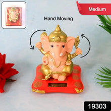 Decorative Medium Lord Ganesh Idol Decorative Statue with Solar - Powered Base (1 Pc) - Justgrabit Inc.