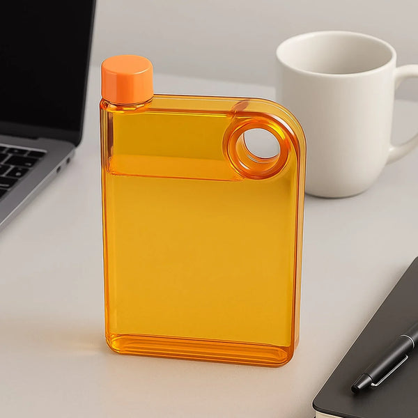 Notebook Style Slim Water Bottle (380 ml, Multicolor) - Justgrabit Inc.