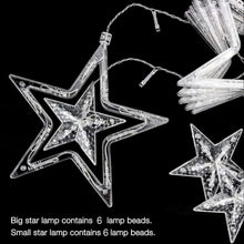 12 STARS CURTAIN STRING LIGHTS, WINDOW CURTAIN LIGHTS WITH 8 FLASHING MODES DECORATION FOR FESTIVALS - justgrabit.in | Just Grab It
