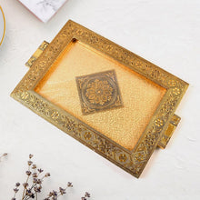 Premium Antique - Style Rajwadi Decorative Serving Tray – 40x26 cm - Justgrabit Inc.