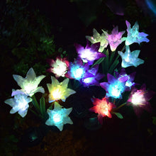 Waterproof Outdoor Solar Lily Flower Stake Lights ( Pack Of 2 pcs ) - justgrabit.in | Just Grab It