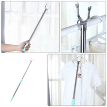 Stainless Steel Telescopic Pole Clothes Hooks Hanger (1 Pc / 1 Mtr.) - justgrabit.in | Just Grab It