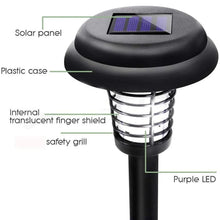 Garden Lighting UV LED Solar Powered LED Mosquito Trap / Bug Zapper (2 Pc) - justgrabit.in | Just Grab It