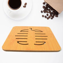 Square Bamboo Wood Table Place mat Hot Pot Cup Mat Tea Coaster(14×14 Cm / 1 Pc) - justgrabit.in | Just Grab It