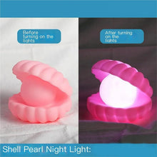 Pearl Shell Night Lamp Decorate Desk Lights Nursery Toy Lamp Led Pearl Shell Night Lights for Bedroom & Home (Small Battery Operated) - Justgrabit Inc.