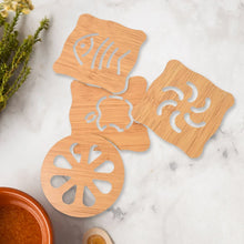 Wooden Table Coasters Tea Coasters (1 Pc / Mix Design) - Justgrabit Inc.