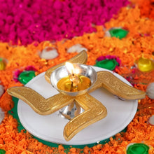 Auspicious Swastik - Base Pooja Diya - (1 Pc) - justgrabit.in | Just Grab It