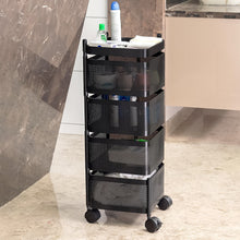 Metal Square High Quality Kitchen Trolley with Wheels (4 Layer / 1 Pc) - justgrabit.in | Just Grab It