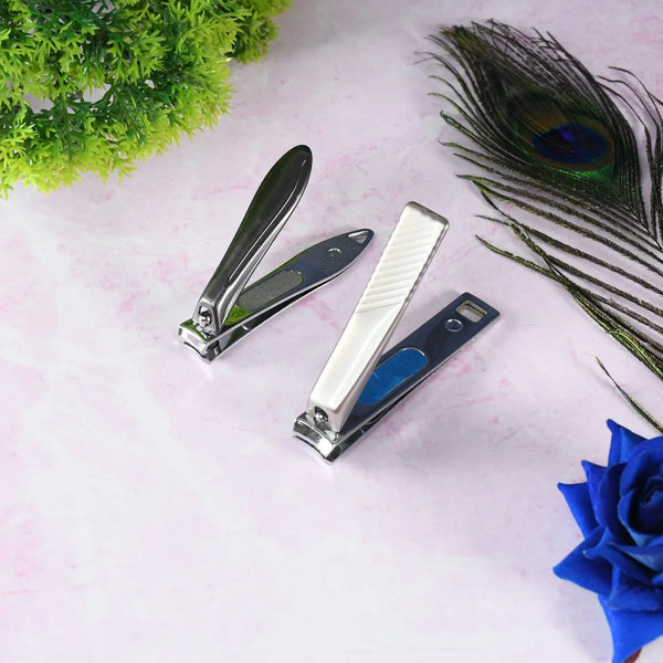 Stainless Steel Folding Portable Large Nail Clippers with Nail File (1 Pc / Mix Design) - justgrabit.in | Just Grab It
