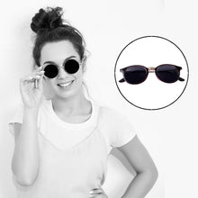 Pink UV Protected Round Sunglasses, classic Sunglasses for Men & Women, Lightweight - justgrabit.in | Just Grab It