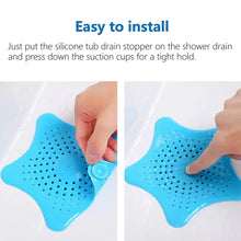 Star Shape Suction Cup Kitchen Bathroom Sink Drain Strainer Hair Stopper Filter, Star Shaped Sink Filter Bathroom Hair Catcher, Drain Strainers Cover Trap Basin (1 Pc) - Justgrabit Inc.