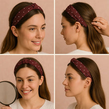 Women's Polka Dot Fabric Knot Hairband – Stylish & Comfortable (1 Pc) - Justgrabit Inc.