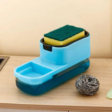 2 in 1 Plastic Dish Soap Liquid Dispenser Sponge Holder ,Sabudani (1 Set) - justgrabit.in | Just Grab It
