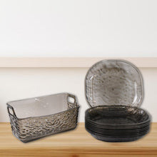 Plastic Household Plates Dinner Plates Dish Tray Skewer Bone Plate Set (10 Pcs Set) - justgrabit.in | Just Grab It