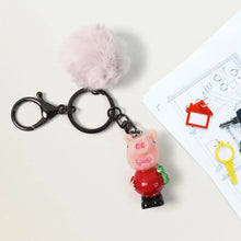 Cute Cartoon Keychain with Fluffy Pom (1 Pc / Mix Design) - Justgrabit Inc.