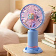 Dual - Use Rechargeable Mini Handheld & Table Fan (1 Pc) - justgrabit.in | Just Grab It