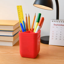 Officemate Pen Stand – Tri - Section Desk Organizer Stationery, Pens, Office Supplies - justgrabit.in | Just Grab It