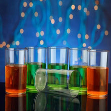 Heavy unbreakable Stylish Plastic Clear look fully Transparent Glasses Set 330ml (6pcs) - Justgrabit Inc.