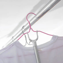 Stainless Steel Telescopic Pole Clothes Hooks Hanger (1 Pc / 155 cm) - justgrabit.in | Just Grab It