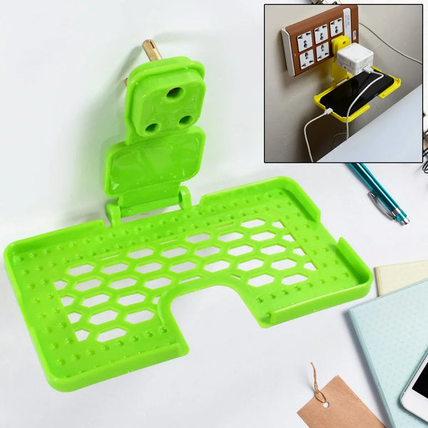 Multi - Purpose Wall Holder Stand for Charging Mobile, Just Fit in Socket and Hang (Mix Color / 1 pc) - Justgrabit Inc.