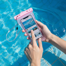 Pink Waterproof Phone Pouch Bag, Mobile cover (1 Pc) - justgrabit.in | Just Grab It