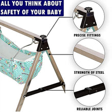 Baby Boy's and Girl's Portable Folding Swing Stainless Steel Stand (1 Pc) - justgrabit.in | Just Grab It