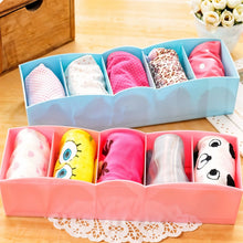 5 Compartments Socks / Handkerchief / Underwear Storage Box Socks Drawer Closet Organizer Storage Boxes (pack of 2) - Justgrabit Inc.