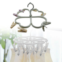 Heart Shape Cloth Drying Rack with 8 Clips for Socks, Baby Clothes, Towels - justgrabit.in | Just Grab It