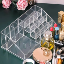 16 Compartment Cosmetic Makeup Jewellery Lipstick Storage Organiser Box, Cosmetic Storage Box Make - up Lipstick Organizer / Lipstick Holder Case Transparent - Justgrabit Inc.