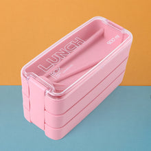 Eco - Friendly 3 - Layer Stackable Lunch Box Set with Cutlery - justgrabit.in | Just Grab It